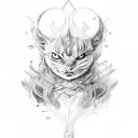 name : Arya with caligraphy of game of throne  tattoo design idea
