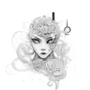 seamstress tattoo design idea