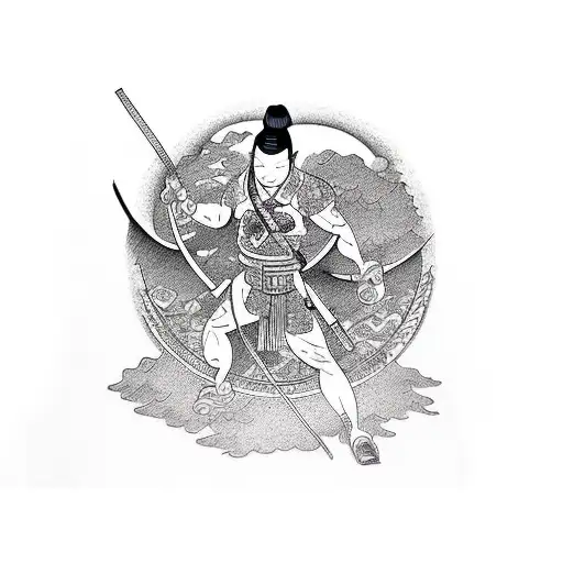 hero katana tattoo design idea
