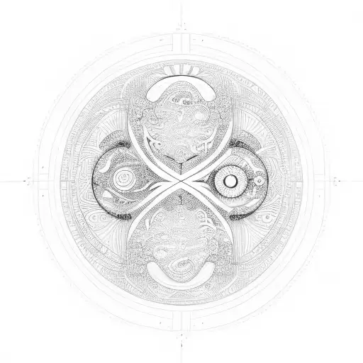 Rave Smiley Ying and yang tattoo design idea