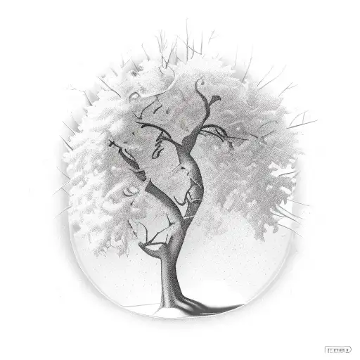 Combine elements of furniture making tools with tree branches and ivy in a new-school style tattoo design tattoo design idea