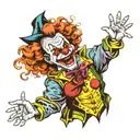 scary clowns, joker, illuminati, pennywise tattoo design idea