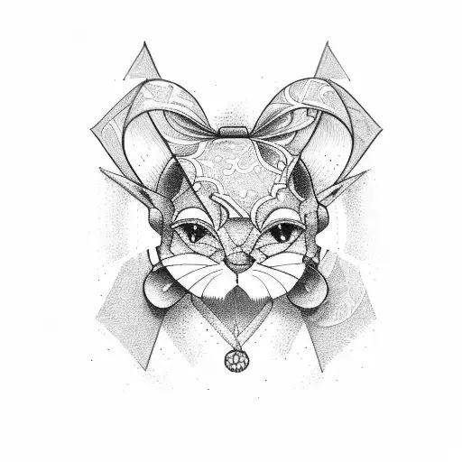 sissy with bow tattoo design idea