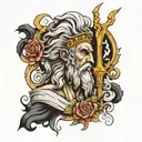 give me a design that can fit in with zeus, i have the zeus already, anything that has to do with power and confidence   tattoo design idea