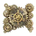 steampunk clock gears tattoo design idea