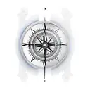 Pocket Watch with compass and broken  tattoo design idea