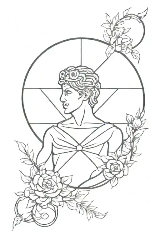 stoic virtues tattoo design idea