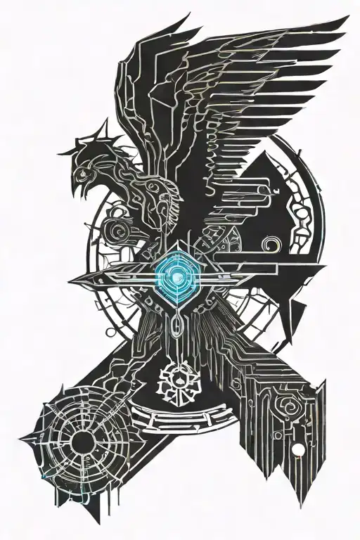 Icarus Falling tattoo design idea