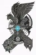 Icarus Falling tattoo design idea