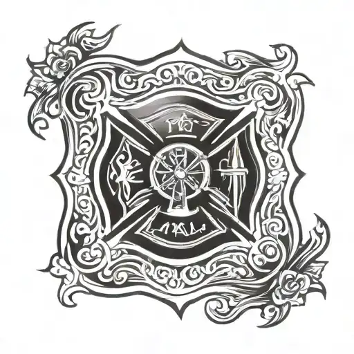 firefighter maltese cross tattoo tattoo design idea