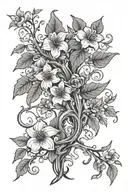 tree  vine and flowers  tattoo design idea