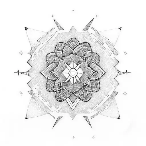 Create an abstract tattoo that represents the concepts of resilience, dedication and protection tattoo design idea