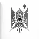 Ace of Spades monster tattoo design idea