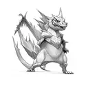 shards of narsil and a charizard tattoo design idea