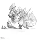 shards of narsil and a charizard tattoo design idea