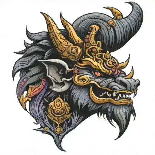 ravana tattoo design idea