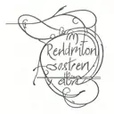 lyrics that say 'my redemption eternal ascension' tattoo design idea