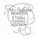 lyrics that say 'my redemption eternal ascension' tattoo design idea