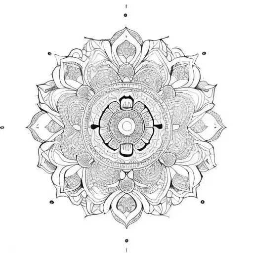 floral mandala tattoo design idea