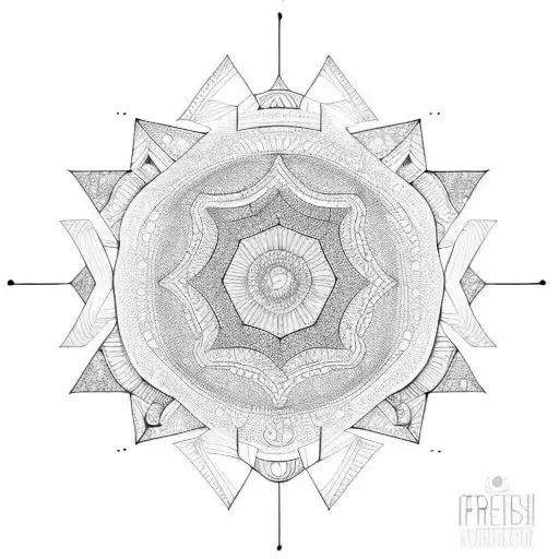rectangle forearm mandala tattoo design idea