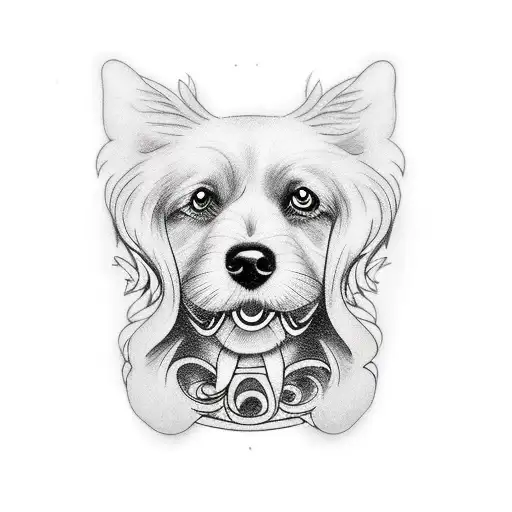 dog memorial death tattoo  tattoo design idea