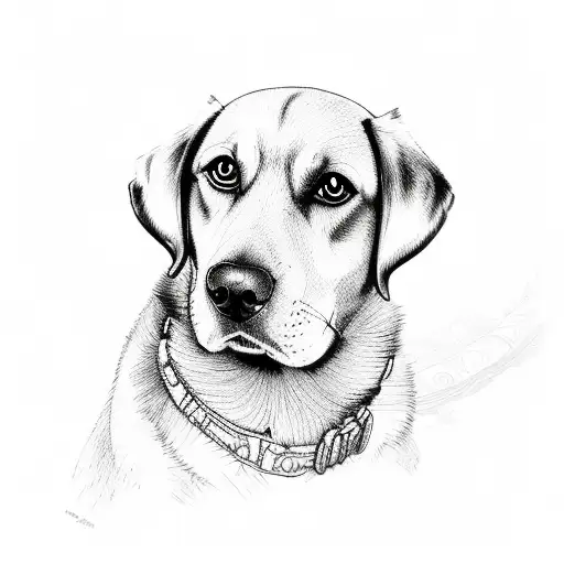 my dog labrador memorial  tattoo design idea