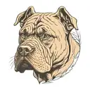 cane corso minimal 3d tattoo design idea