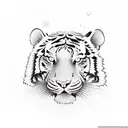 Tiger Cherry Blossom tattoo design idea