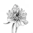 chrysanthemums, snowdrop, and iris  tattoo design idea