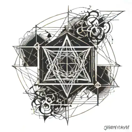 802 and Alchemy symbol tattoo design idea