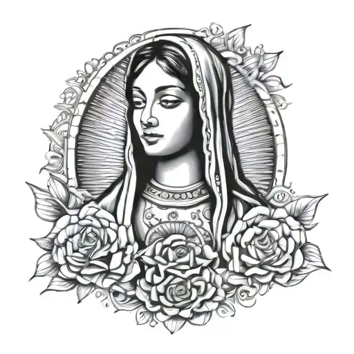 The Virgin of Guadalupe tattoo design idea