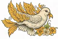 dove flying tattoo design idea