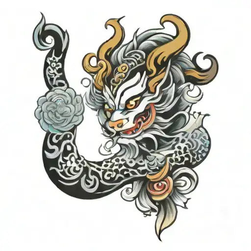 oriental  Full sleeve tattoo design idea