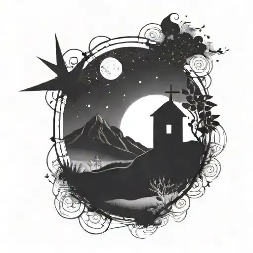 from the empty tomb to the stars tattoo design idea