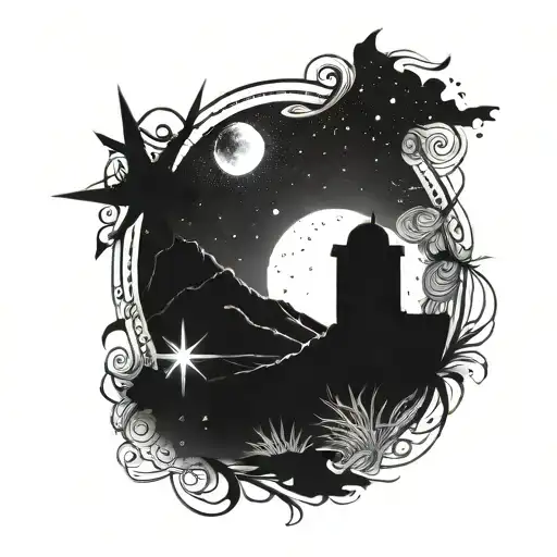 from the empty tomb to the stars tattoo design idea