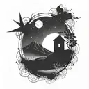 from the empty tomb to the stars tattoo design idea