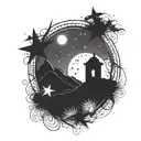 from the empty tomb to the stars tattoo design idea