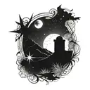 from the empty tomb to the stars tattoo design idea