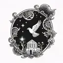 from the empty tomb to the stars tattoo design idea