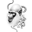 MONKEY KING IN HELL tattoo design idea