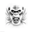 MONKEY KING IN HELL tattoo design idea