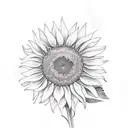 Sunflower tattoo design idea