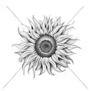 Sunflower tattoo design idea