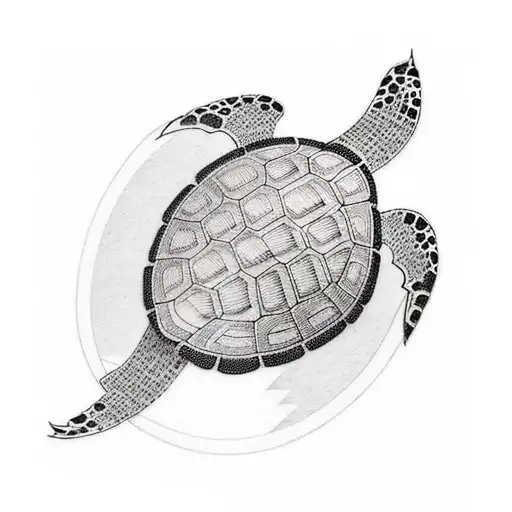 japanese turtle tattoo with polynesian twist  tattoo design idea