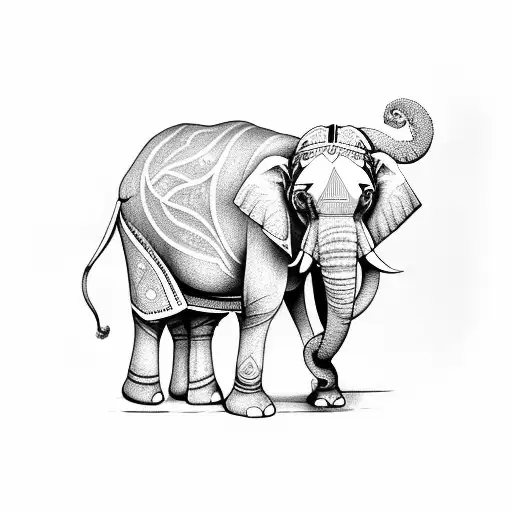 indian elephant tattoo