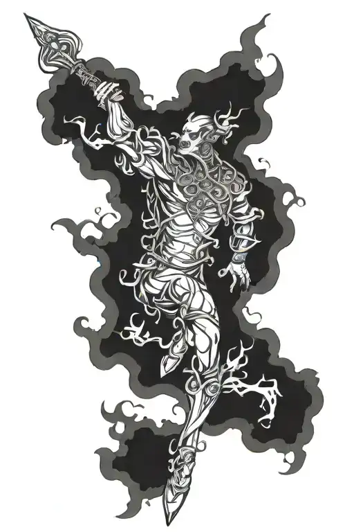 battling in silence    tattoo design idea