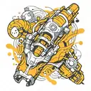 bionic arm sleeve tattoo design idea