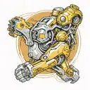 bionic arm sleeve tattoo design idea