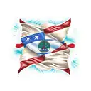 Cuban flag merging with a vibrant tropical landscape tattoo design idea