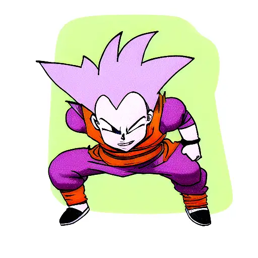 Dragonball character in a new-school style tattoo design idea